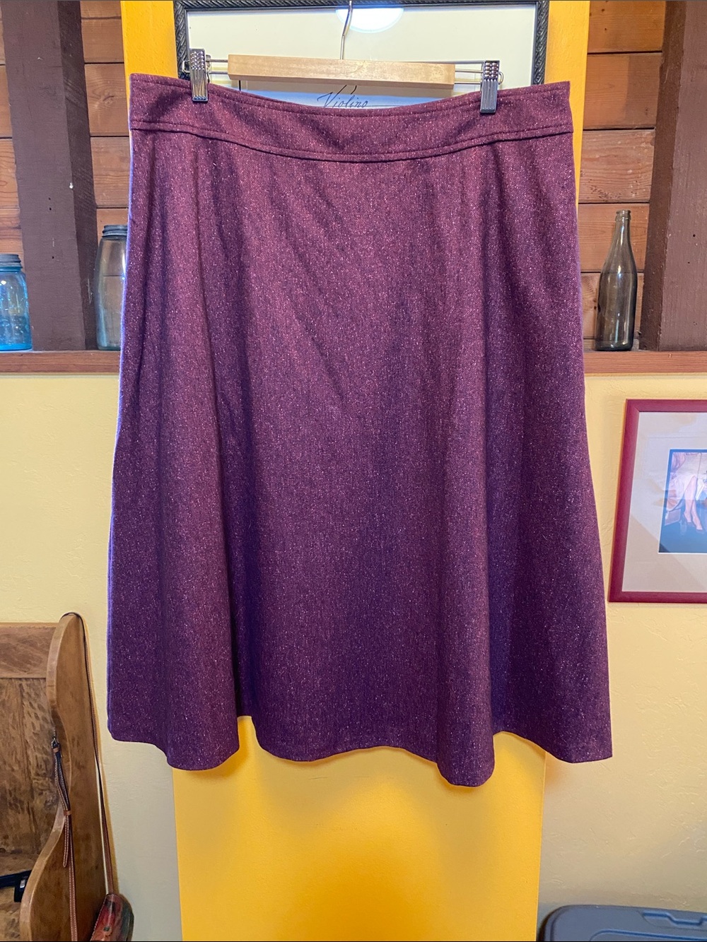 Talbots Wool blend A-line Midi Skirt - Picture 3 of 7
